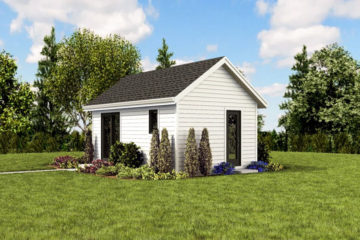Plan 69719AM: Tiny House Plan with Vaulted Living Space - Image #11 - Cottage, Vacation