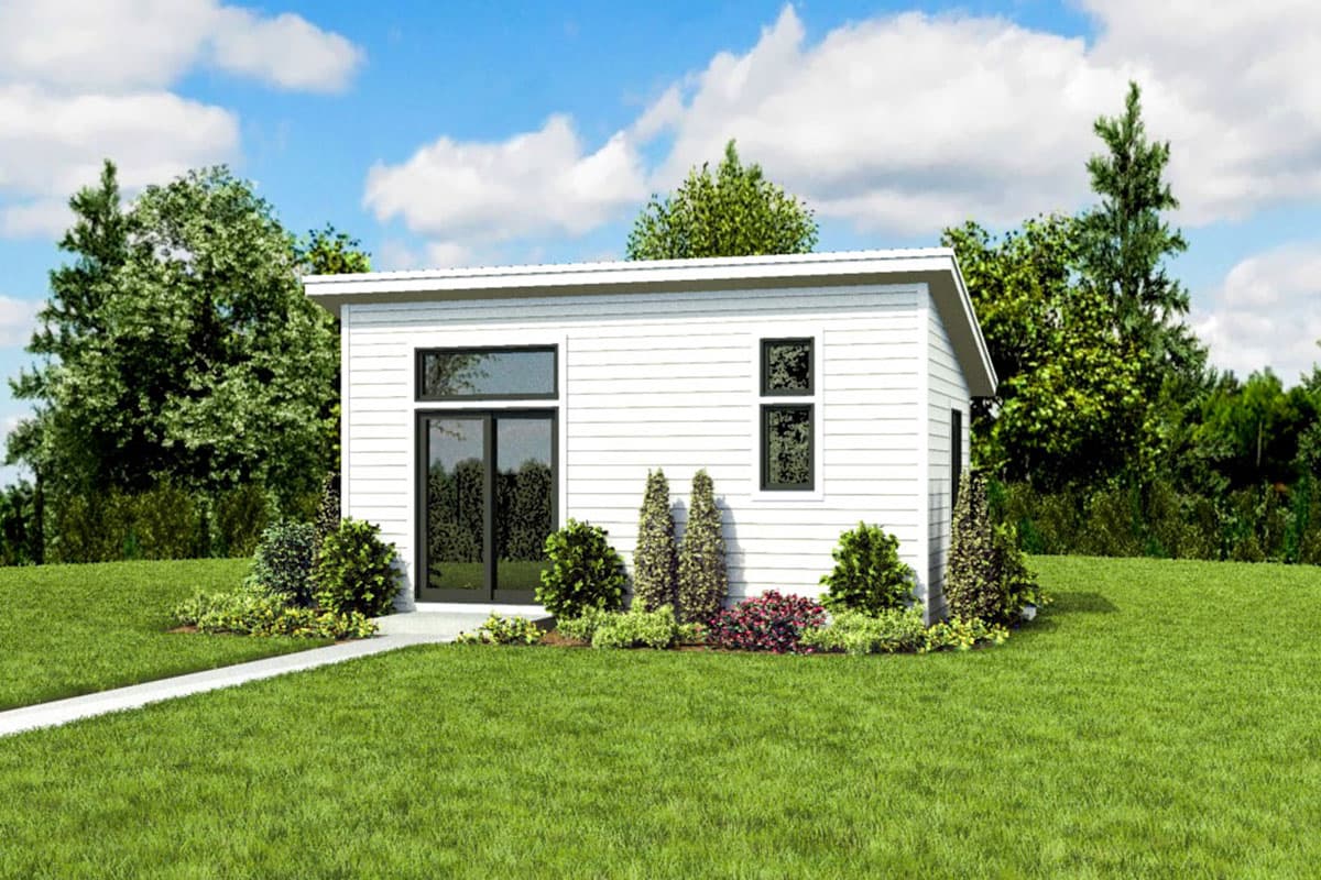 Plan 69721AM: Teeny Tiny Home Plan with Vaulted Living Space - Image #12 - Cottage, Vacation