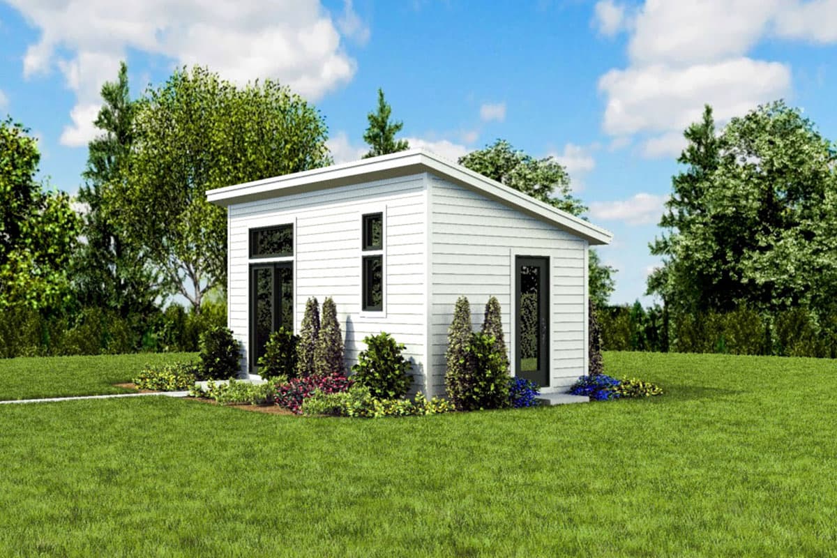 Plan 69721AM: Teeny Tiny Home Plan with Vaulted Living Space - Image #11 - Cottage, Vacation