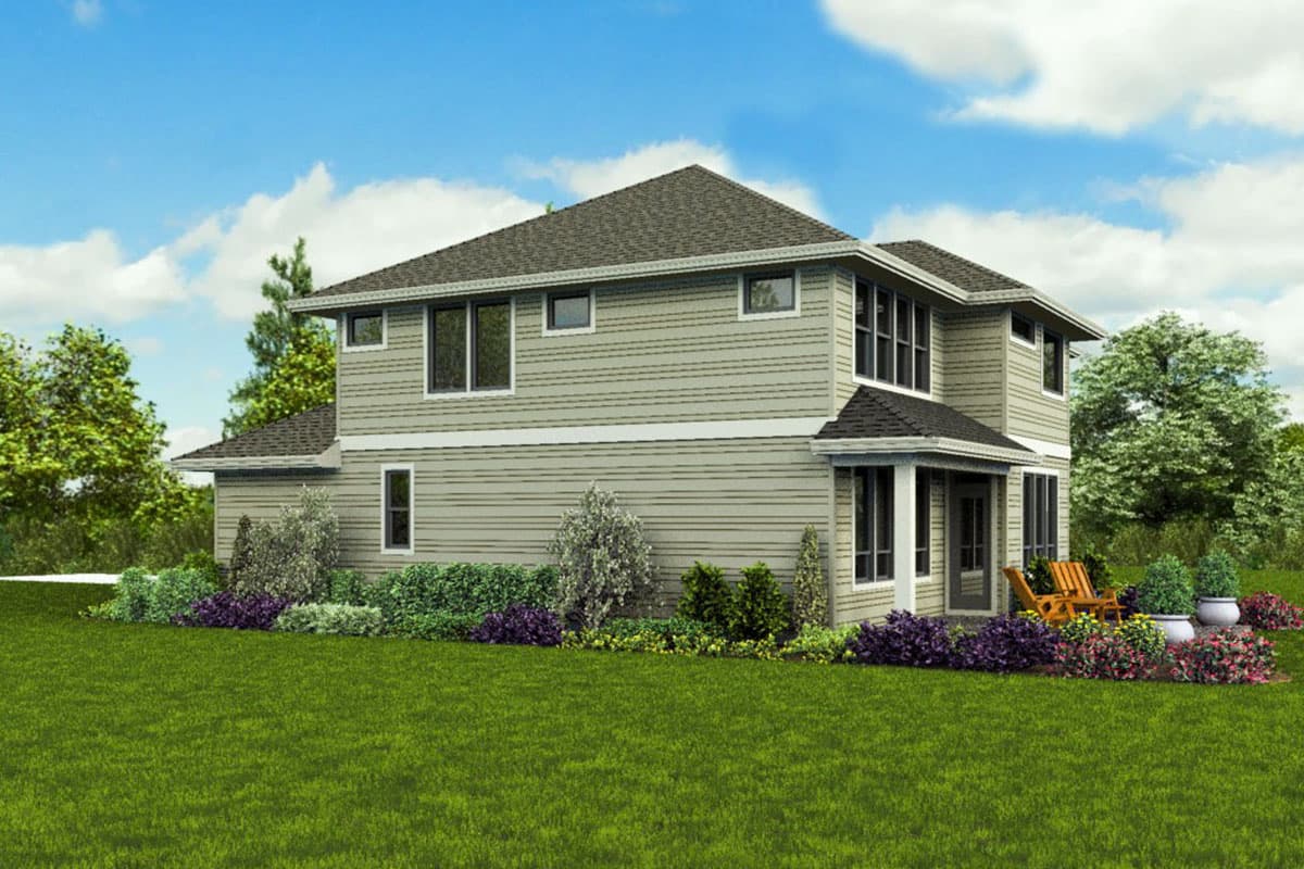 Plan 69723AM: Contemporary Two-Story House Plan with Bonus Room - Image #10 - Contemporary, Modern, Prairie
