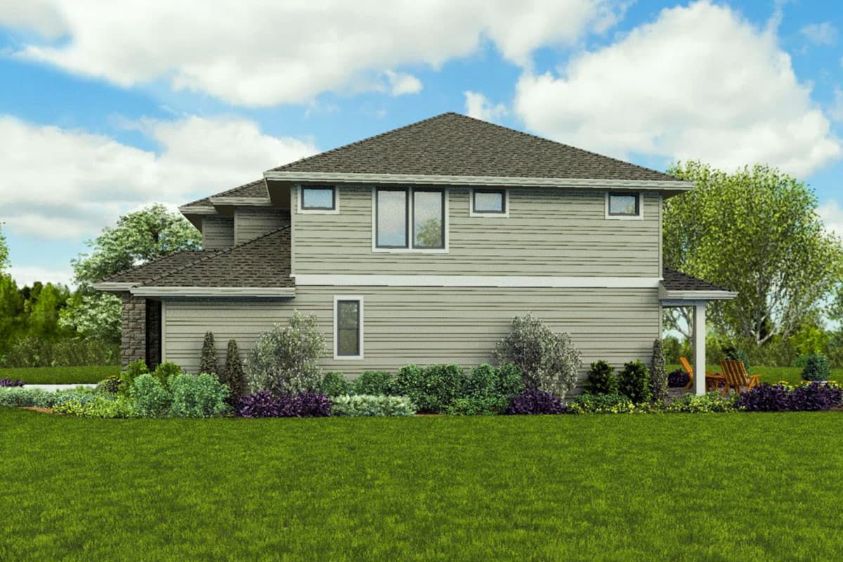Plan 69723AM: Contemporary Two-Story House Plan with Bonus Room - Image #11 - Contemporary, Modern, Prairie
