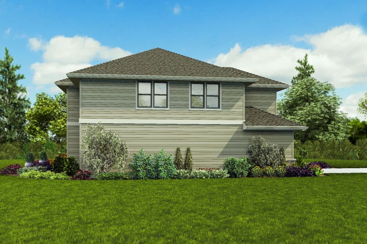 Plan 69723AM: Contemporary Two-Story House Plan with Bonus Room - Image #6 - Contemporary, Modern, Prairie