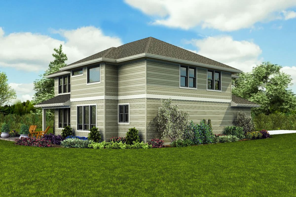 Plan 69723AM: Contemporary Two-Story House Plan with Bonus Room - Image #7 - Contemporary, Modern, Prairie