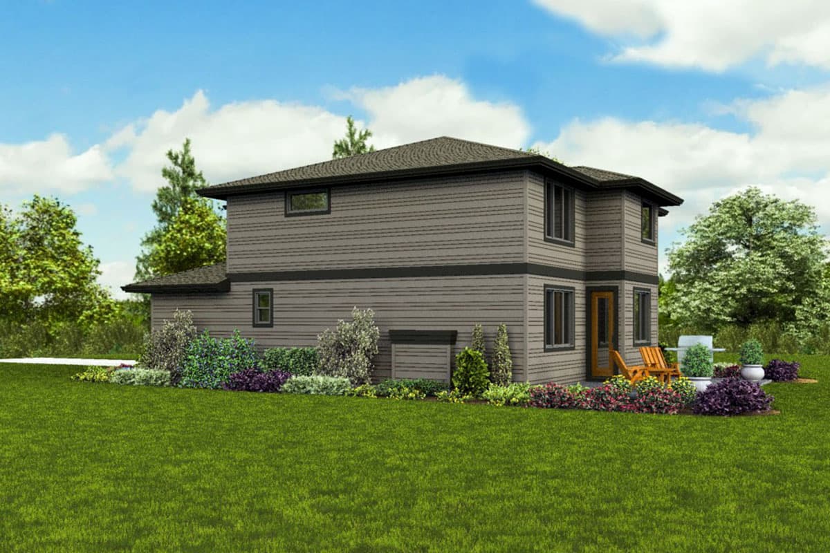 Plan 69724AM: Contemporary Two-Story House Plan with Bonus Room - Image #10 - Contemporary, Modern, Prairie