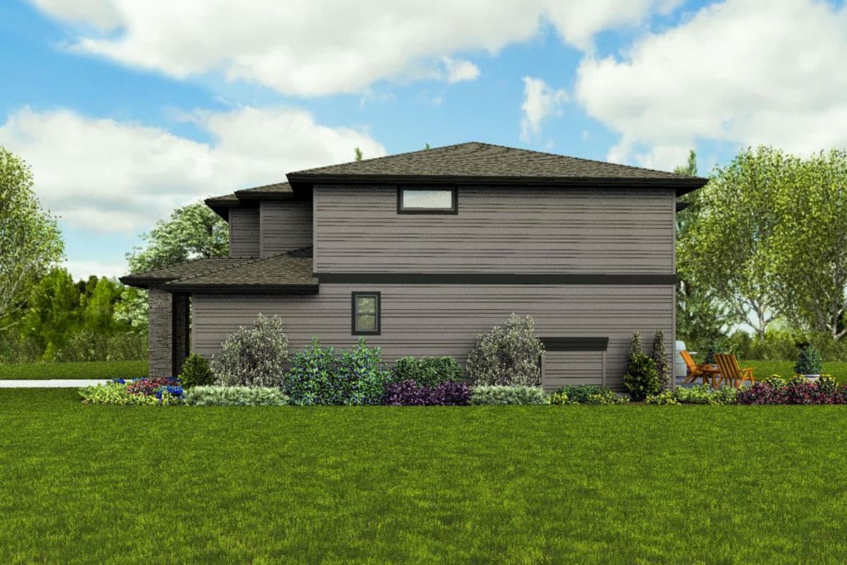 Plan 69724AM: Contemporary Two-Story House Plan with Bonus Room - Image #11 - Contemporary, Modern, Prairie