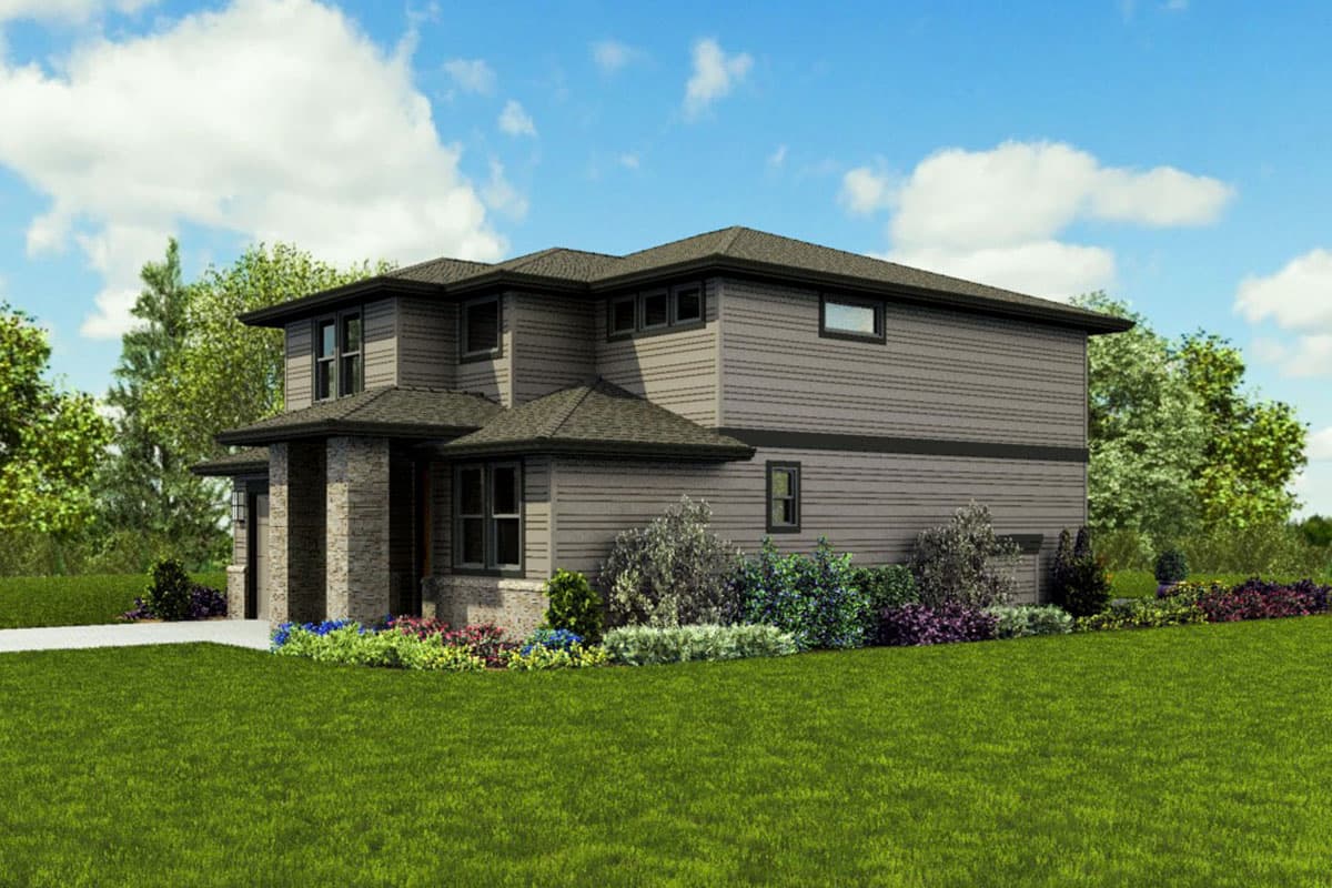 Plan 69724AM: Contemporary Two-Story House Plan with Bonus Room - Image #12 - Contemporary, Modern, Prairie