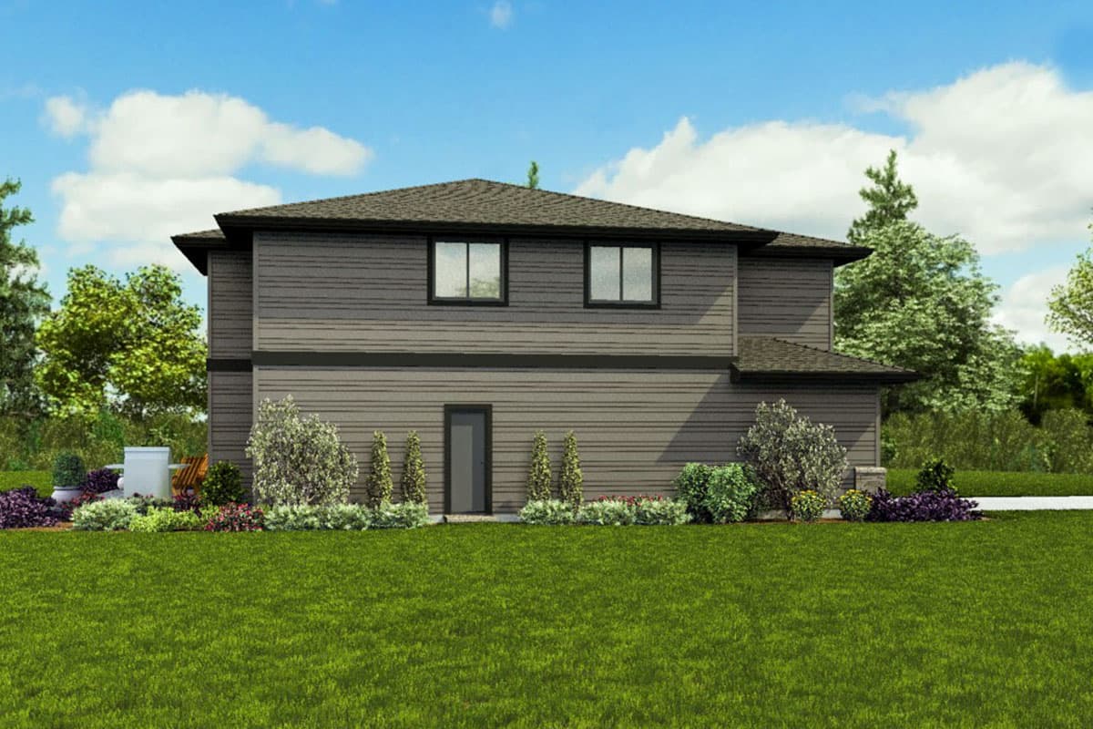 Plan 69724AM: Contemporary Two-Story House Plan with Bonus Room - Image #6 - Contemporary, Modern, Prairie