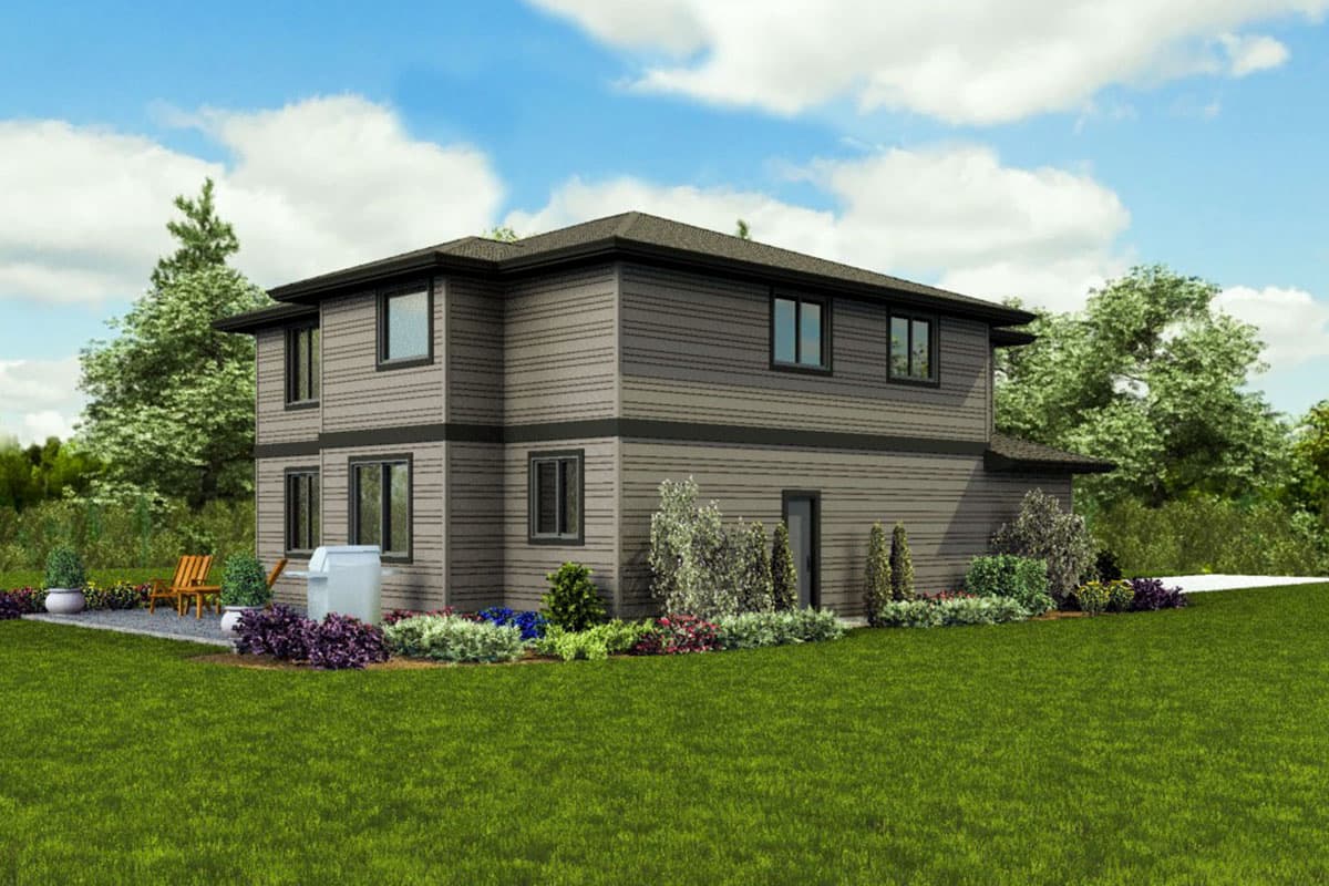 Plan 69724AM: Contemporary Two-Story House Plan with Bonus Room - Image #7 - Contemporary, Modern, Prairie