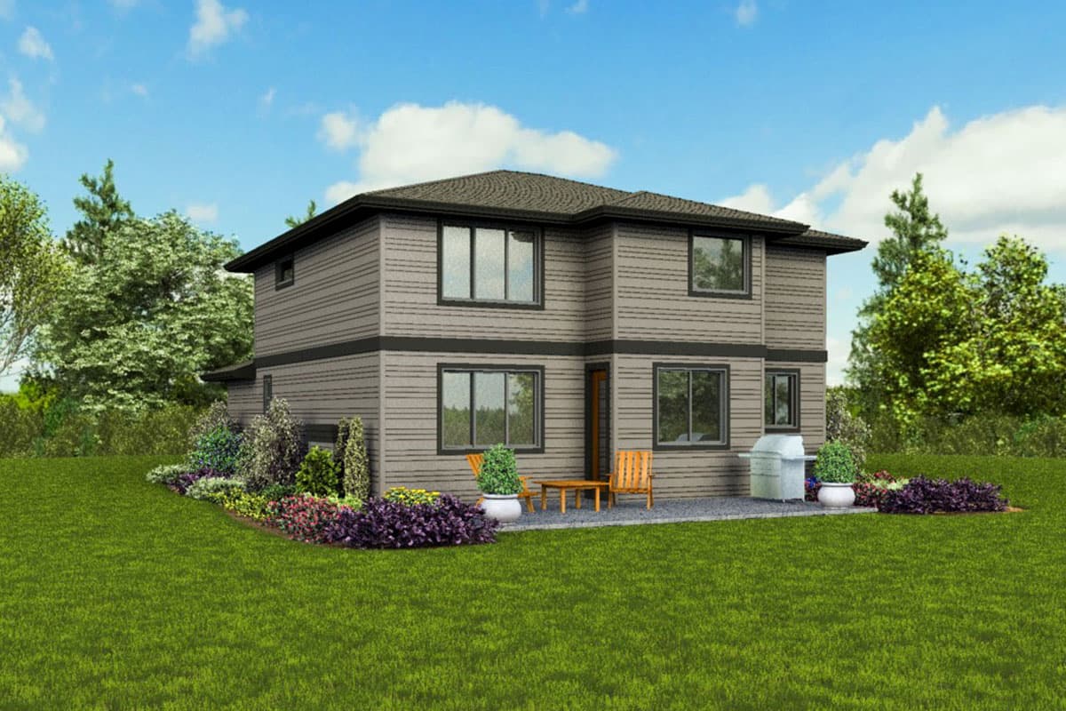 Plan 69724AM: Contemporary Two-Story House Plan with Bonus Room - Image #9 - Contemporary, Modern, Prairie
