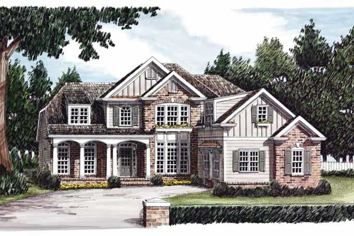Plan 710129BTZ: 4-Bedroom House Plan with Courtyard-Entry Garage - 2419 Sq Ft - Image #12 - New American, Traditional