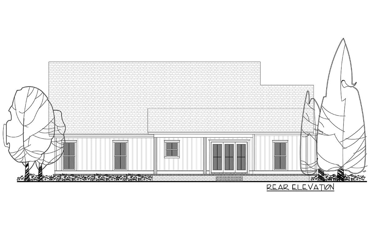 Plan 51797HZ: Exclusive Split-Bed Cottage House Plan with Shed Dormer - Image #11 - Cottage, Country, Farmhouse, New American, Traditional