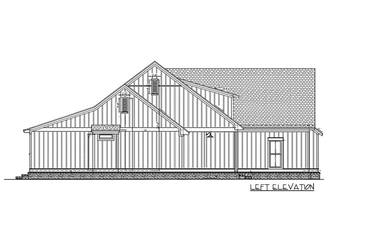 Plan 51797HZ: Exclusive Split-Bed Cottage House Plan with Shed Dormer - Image #10 - Cottage, Country, Farmhouse, New American, Traditional