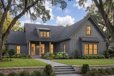 Exclusive Split-Bed Cottage House Plan with Shed Dormer