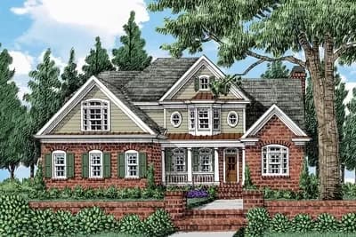 4-Bed House Plan with Angled Keeping Room