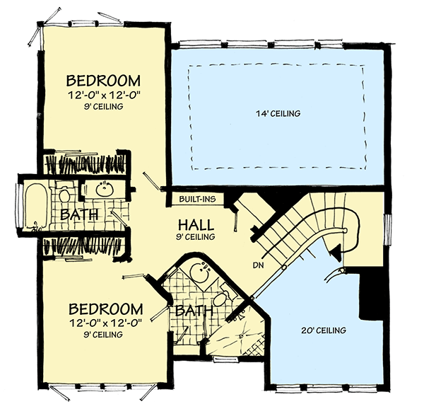 Plan 12959KN: Incredible Mountain House Plan with Rearward Views - Floor Plan - 2nd Floor - Contemporary, Modern, Mountain, Rustic, Vacation