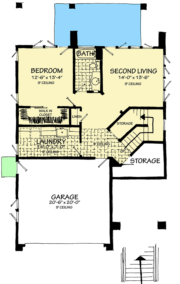 Plan 12959KN: Incredible Mountain House Plan with Rearward Views - Floor Plan - Lower Level - Contemporary, Modern, Mountain, Rustic, Vacation
