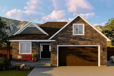 Traditional One-Level House Plan with Main-Level Master