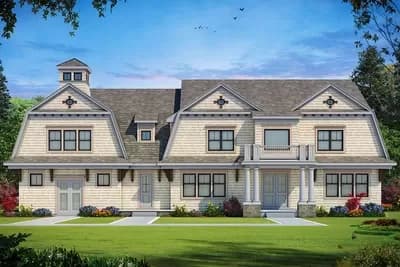 Striking Shingle House Plan with Second-Level Master Bedroom