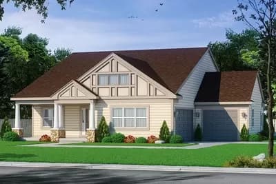One-Level House Plan with 3-Car Garage