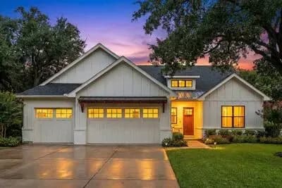4-Bed New American House Plan with Upstairs Kids' Space