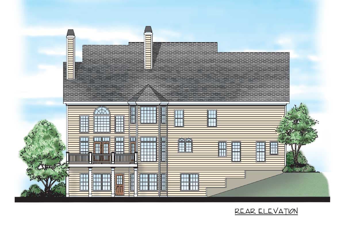 Plan 710135BTZ: Traditional House Plan with Wrapping Porch and 2-Story Family Room - Image #12 - Country, Southern, Traditional