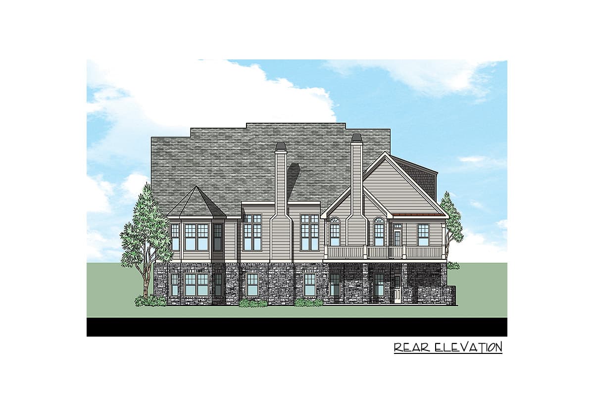 Plan 710124BTZ: Cottage-like House Plan with Cedar Shake and Stone Exterior - Image #5 - Cottage, Country, Shingle, Traditional