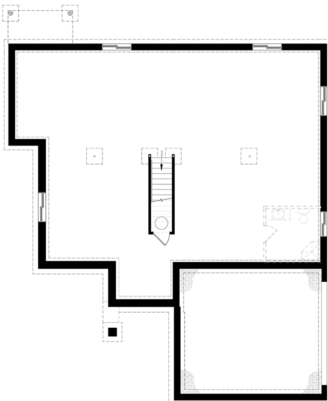 Plan 22541DR: New American Ranch House Plan with Lots of Options - Floor Plan - Unfinished Basement - Contemporary, Craftsman, New American, Northwest, Ranch