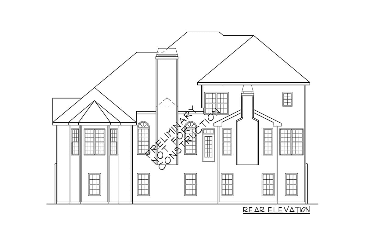Plan 710134BTZ: 4-Bed Traditional House Plan with Upstairs Bonus Room - Image #14 - Southern, Traditional