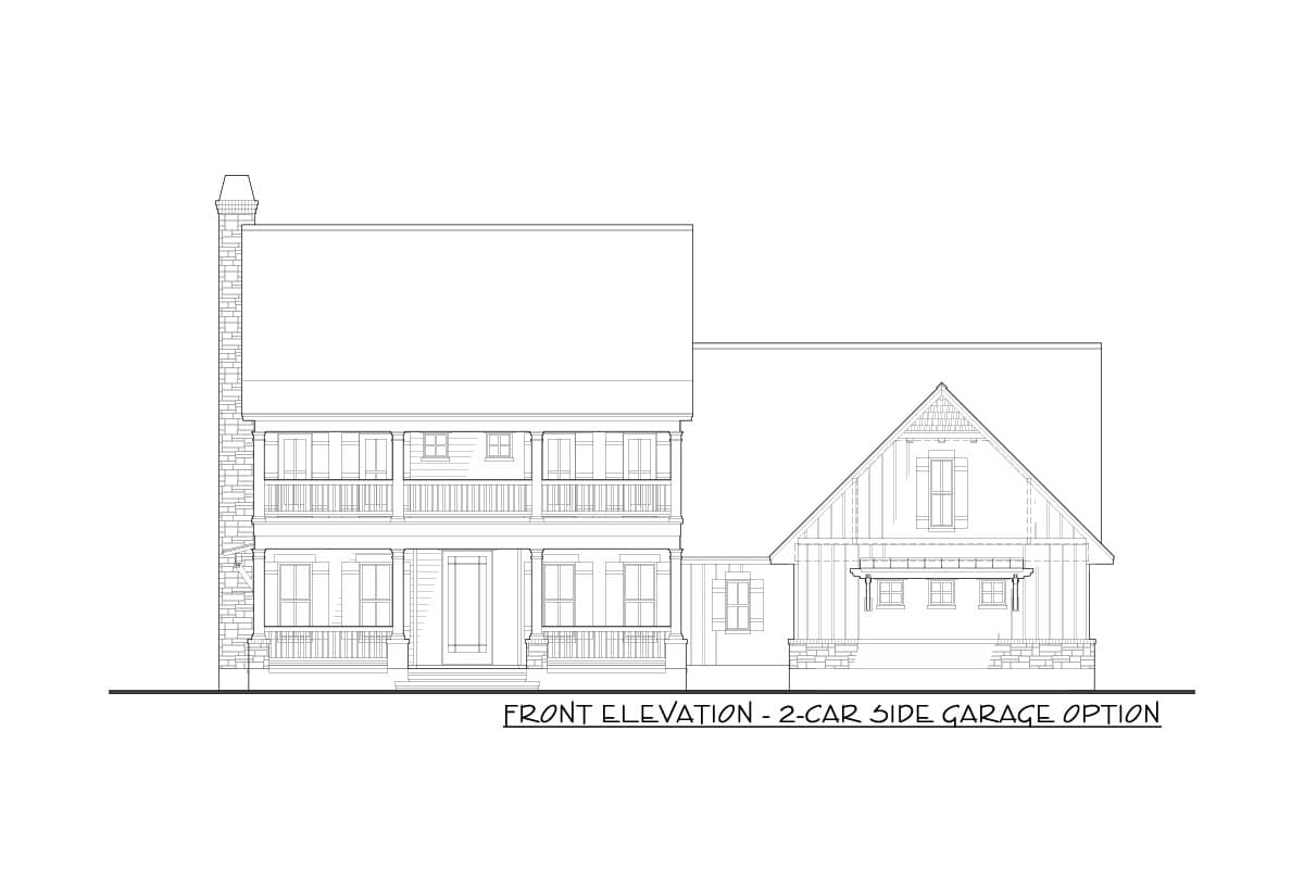 Plan 16907WG: Nouveau Southern-Style House Plan with Stacked Porches Front and Back - 2458 Sq Ft - Image #12 - Country, Farmhouse, New American, New Orleans, Southern, Southern Traditional, Traditional