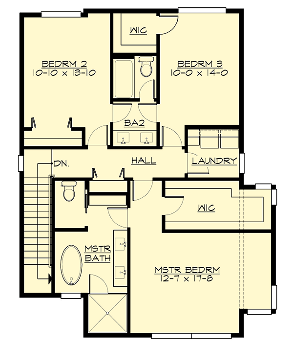 Plan 23803JD: Sophisticated Modern House Plan with Open Layout - Floor Plan - Second Level - Contemporary, Modern, Northwest