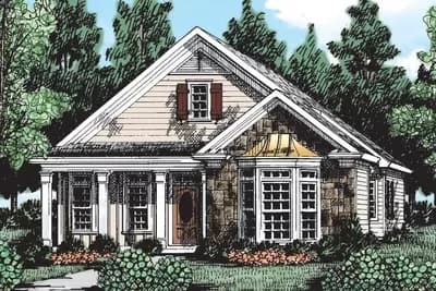 2-Bed Cottage House Plan with Timeless Appeal