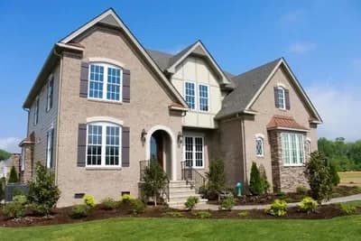 2-Story Brick House Plan with Upstairs Laundry