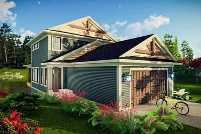 3-Bed Traditional House Plan Ideal for Narrow Lot