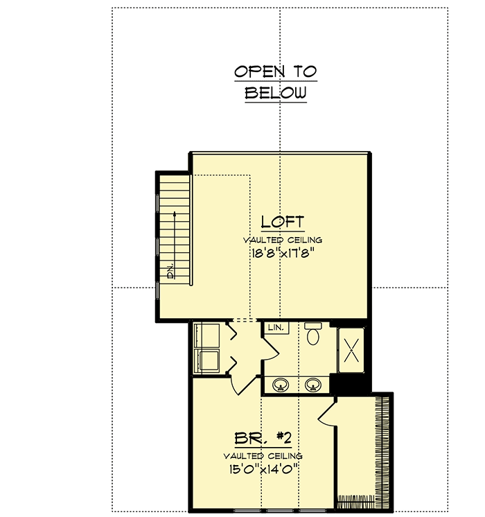 Plan 890104AH: Unique Farmhouse Barndominium with 2 Bedrooms - 1871 Sq Ft - Floor Plan - 2nd Floor - Barndominium, Carriage, Country, Craftsman, Vacation