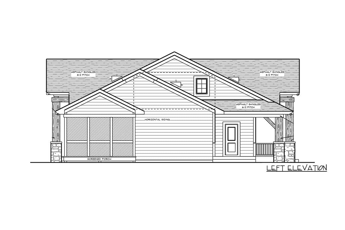 Plan 890109AH: Cabin in the Woods with Main-Floor Master - Image #4 - Country, Mountain, Vacation