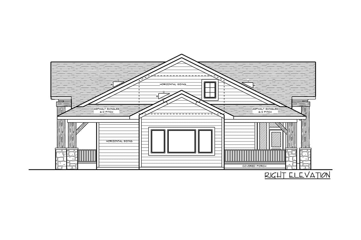 Plan 890109AH: Cabin in the Woods with Main-Floor Master - Image #6 - Country, Mountain, Vacation