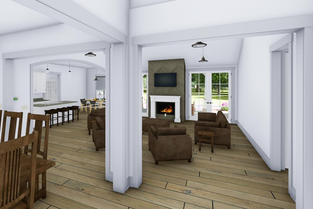 Plan 64469SC: Rugged Modern Farmhouse with Bonus Room - Image #7 - Country, Craftsman, Farmhouse, Hill Country, Modern Farmhouse, Mountain, Ranch, Rustic