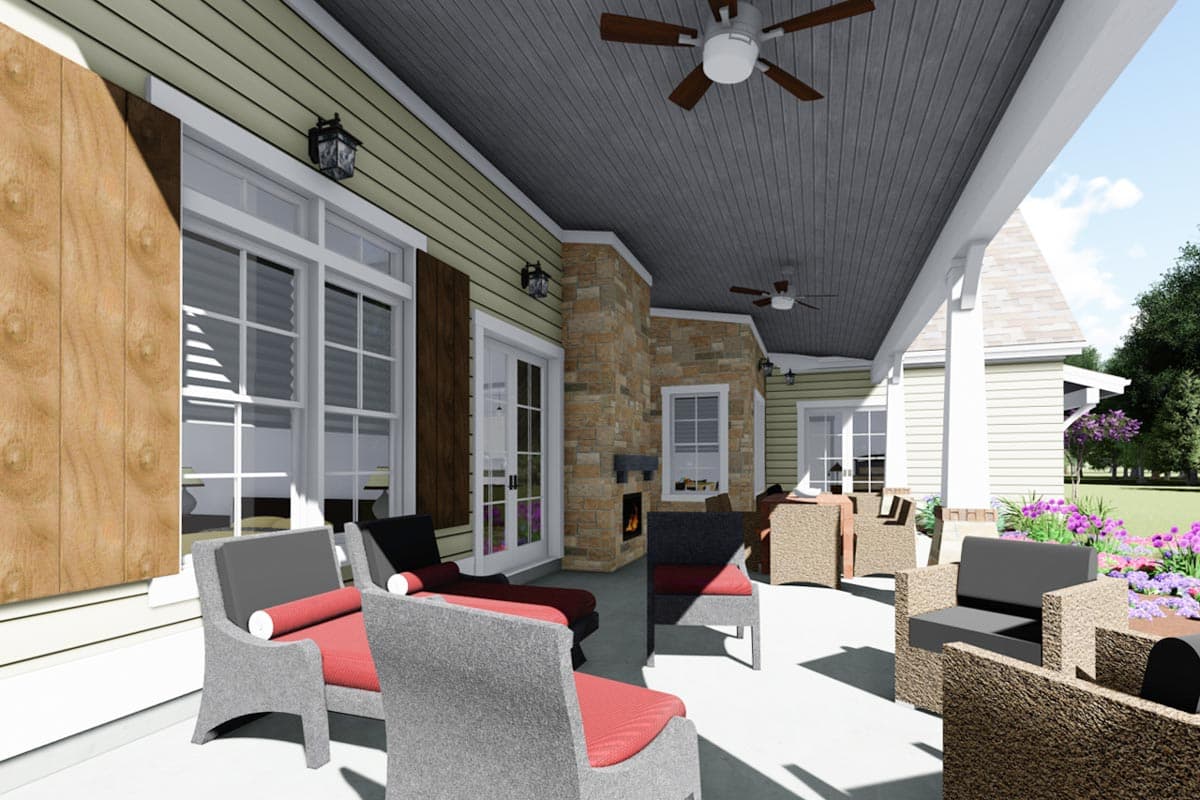 Plan 64469SC: Rugged Modern Farmhouse with Bonus Room - Image #6 - Country, Craftsman, Farmhouse, Hill Country, Modern Farmhouse, Mountain, Ranch, Rustic