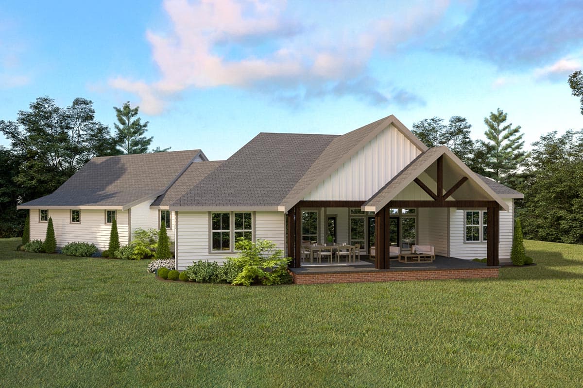 Plan 280031JWD: Dreamy 3-Bed Country House Plan with a Bonus Room Above 3-Car Garage - Image #7 - Country, Craftsman, Farmhouse, New American, Northwest