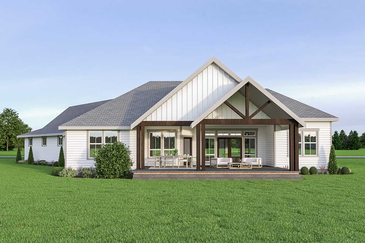 Plan 280031JWD: Dreamy 3-Bed Country House Plan with a Bonus Room Above 3-Car Garage - Image #6 - Country, Craftsman, Farmhouse, New American, Northwest