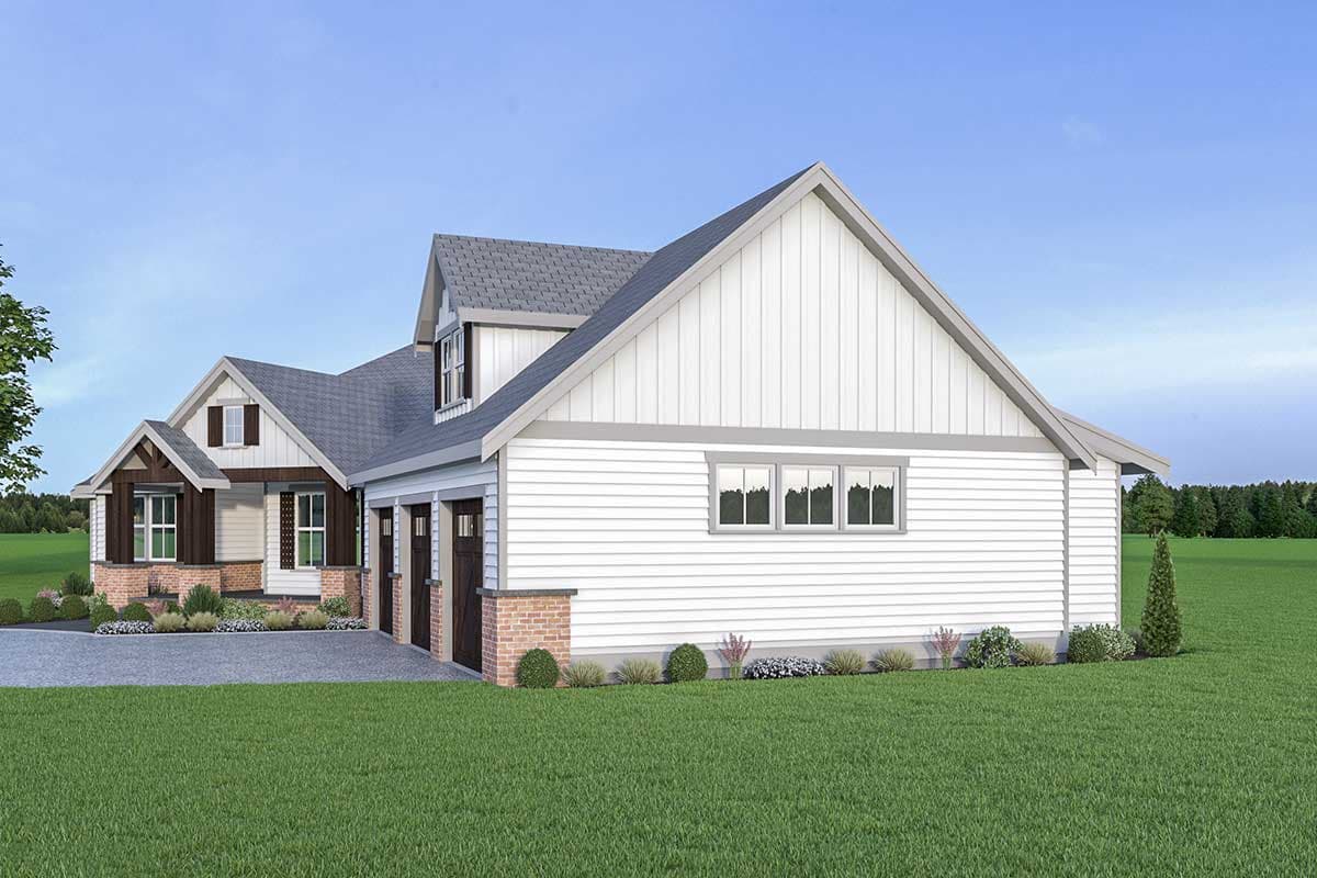 Plan 280031JWD: Dreamy 3-Bed Country House Plan with a Bonus Room Above 3-Car Garage - Image #8 - Country, Craftsman, Farmhouse, New American, Northwest