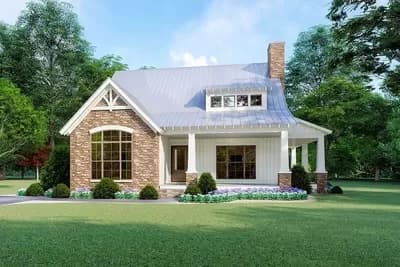 3-Bed Country Cottage with Optional Garage and Breezeway - 1957 Sq Ft