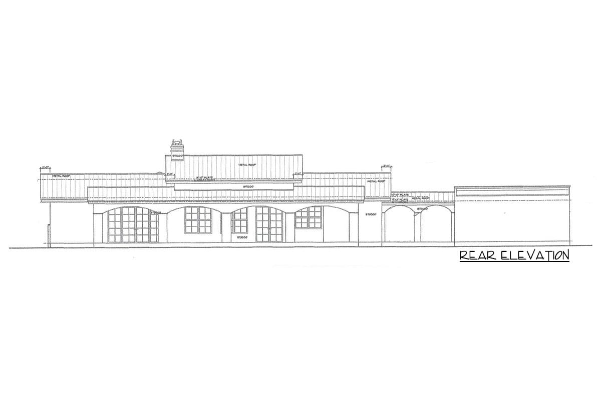 Plan 46072HC: 3-Bed Spanish-Style House Plan with Front Courtyard - 2357 Sq Ft - Image #4 - Adobe , European, Hill Country, Spanish