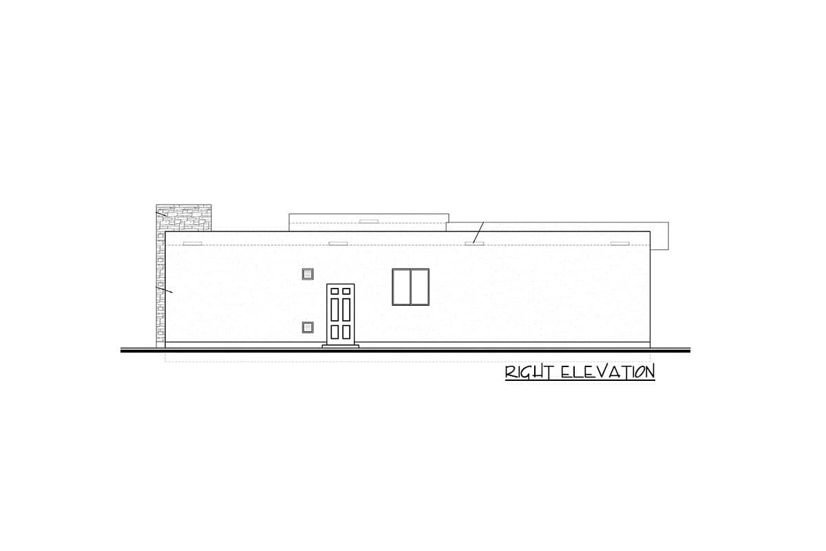 Plan 370002SEN: Contemporary One-Level House Plan with Split Beds - Image #5 - Contemporary, Mid Century Modern, Modern, Southern, Southwest