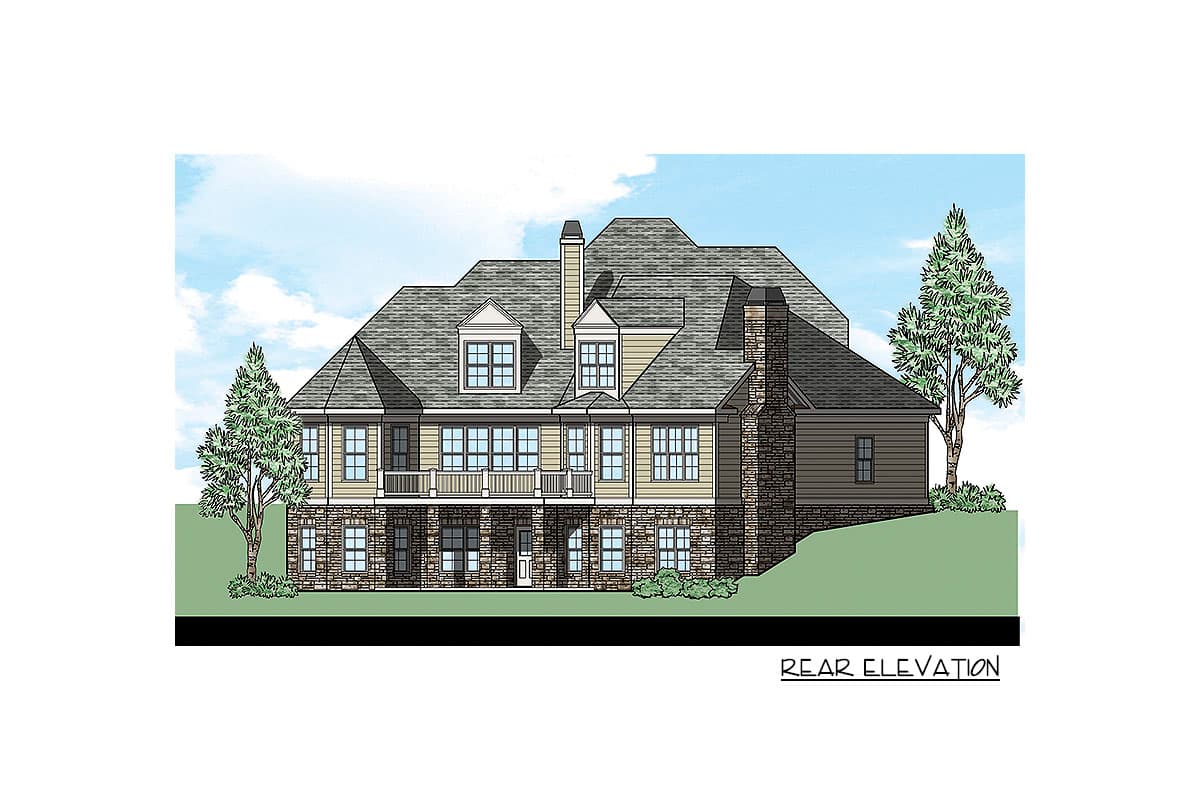 Plan 710154BTZ: Eye-Catching 4-Bed House Plan with High-Peaking Gables - Image #12 - Country, European, Traditional