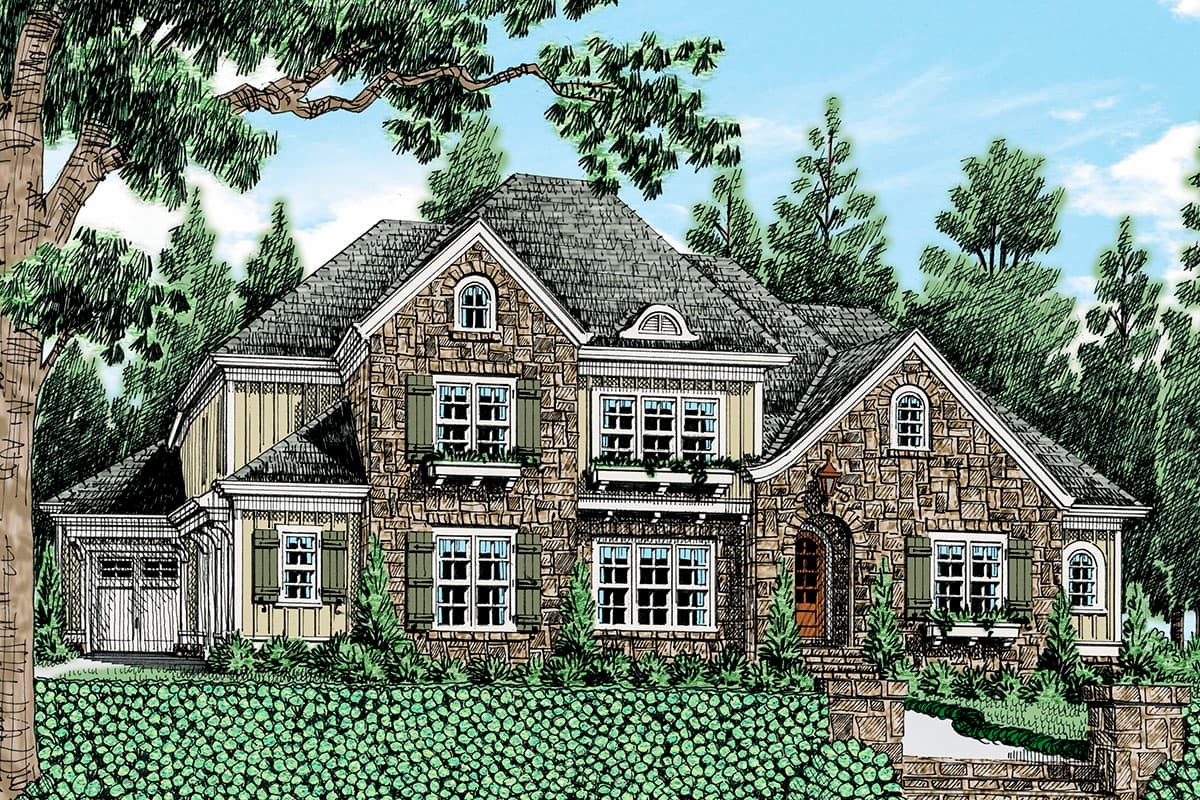 Plan 710154BTZ: Eye-Catching 4-Bed House Plan with High-Peaking Gables - Image #11 - Country, European, Traditional