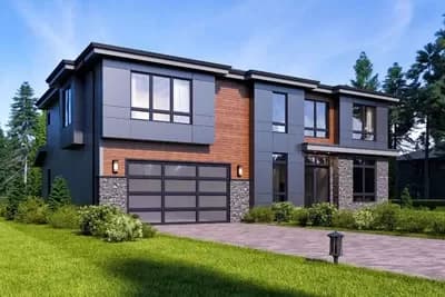 Bold Contemporary House Plan with Large Covered Patio