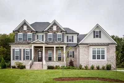 Traditional 4-Bed House Plan with Brick Exterior and Shingle Accents