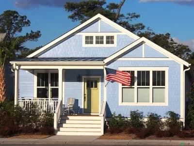 Timeless Beach House Plan with Split Beds