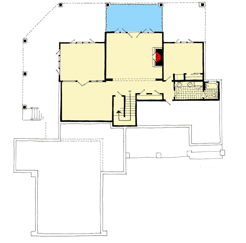 Plan 12960KN: Delightful Country House Plan with Alternate Front-Facing Garage Layout - Floor Plan - Lower Level - Country, Hill Country, Mountain, Ranch, Rustic
